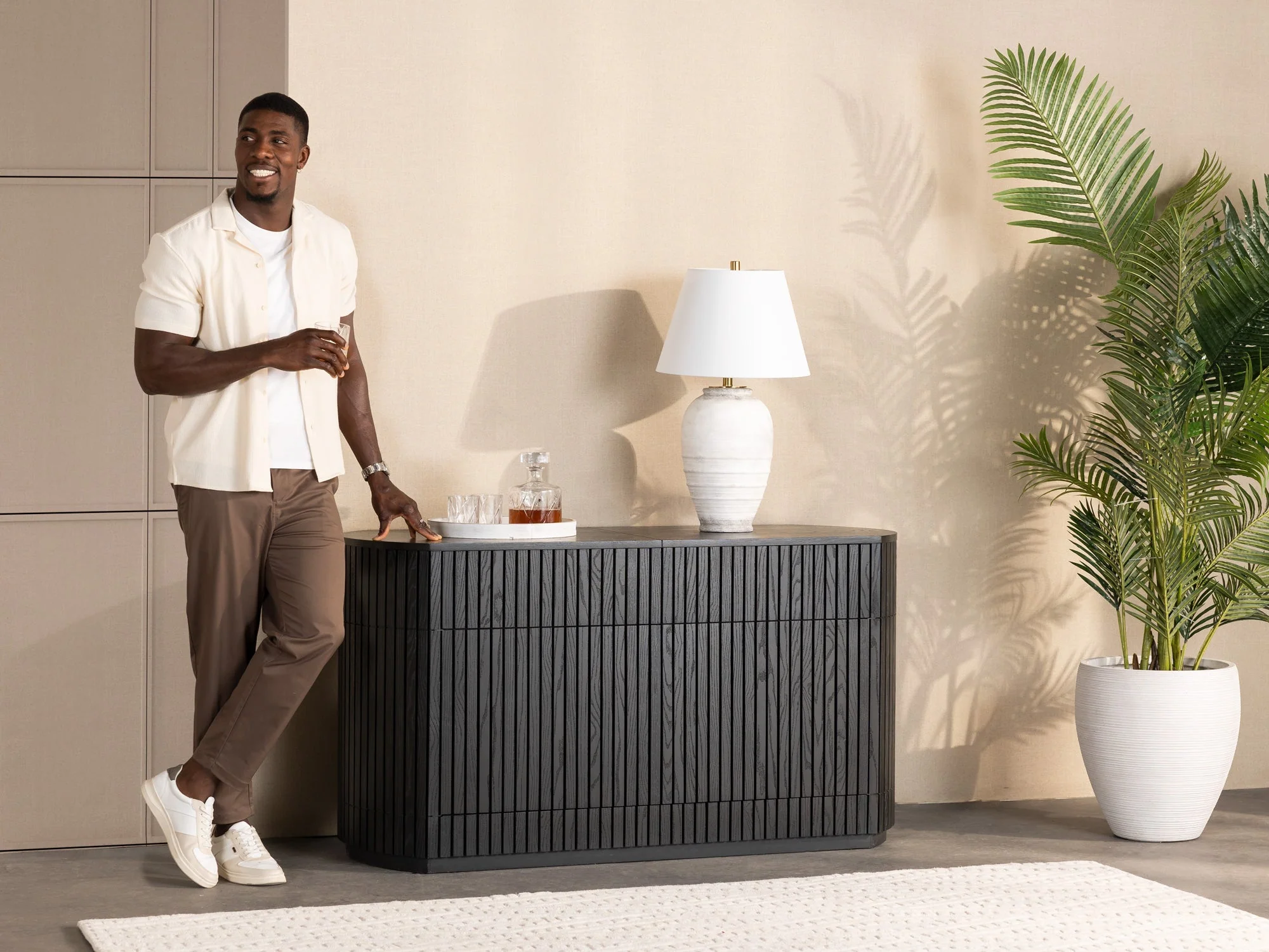 Transformer Round Sideboard - Panel Storage - Image 22